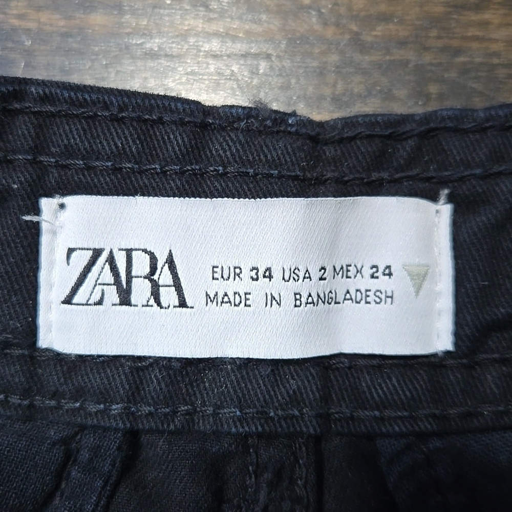 Zara Black Cargo Pants - Picture 2 of 10